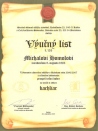 Osvedčenia a certifikáty výučný list